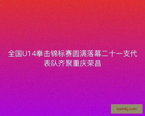 全国U14拳击锦标赛圆满落幕二十一支代表队齐聚重庆荣昌
